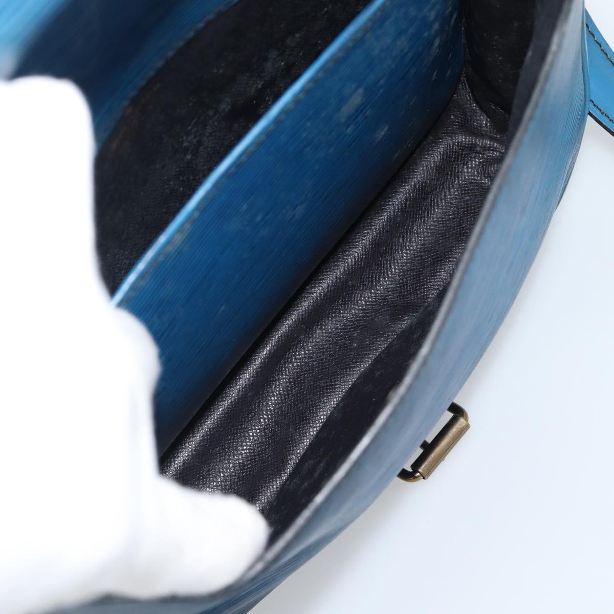 LOUIS VUITTON Epi Cartouchiere MM Shoulder Bag Blue M52245 LV Auth 192922