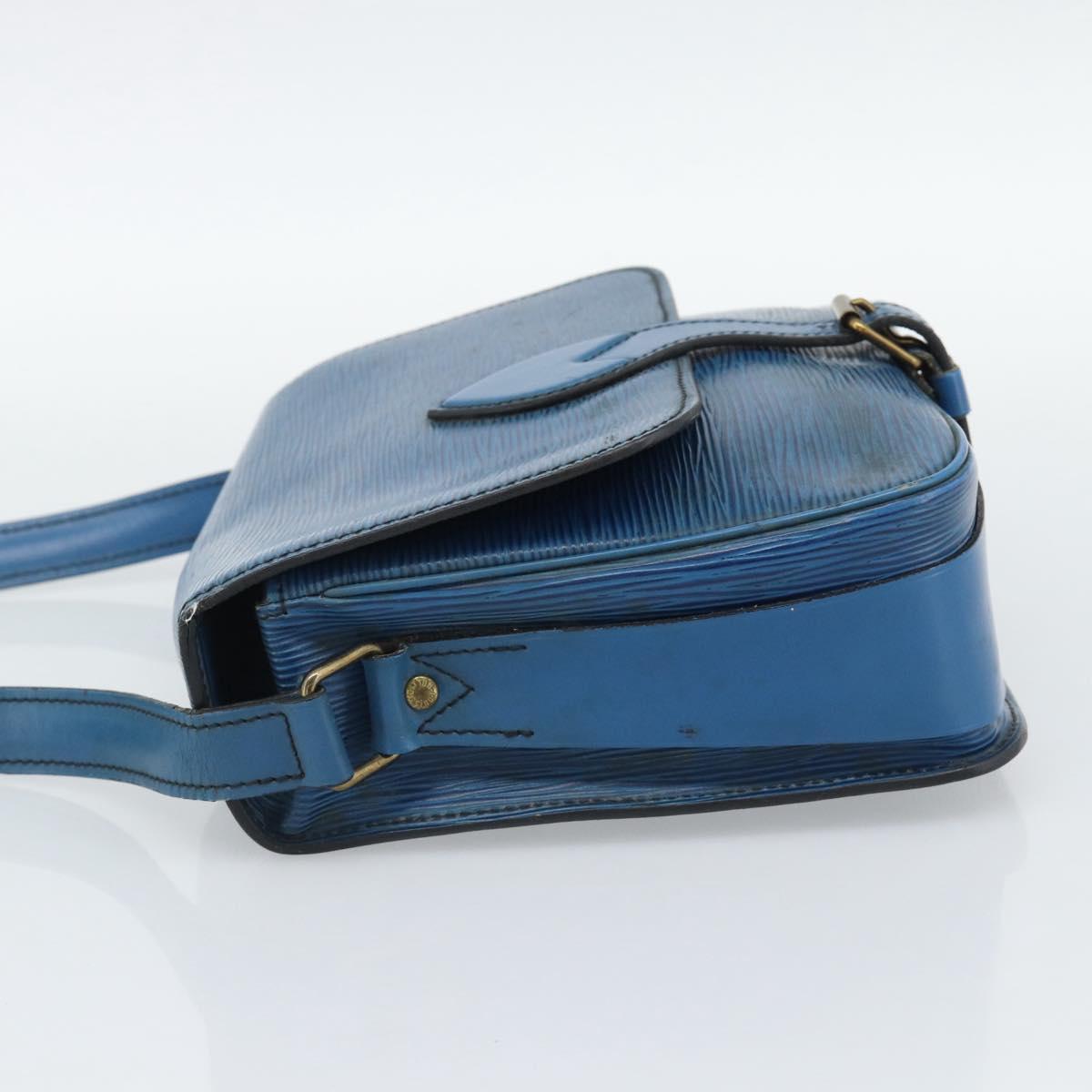 LOUIS VUITTON Epi Cartouchiere MM Shoulder Bag Blue M52245 LV Auth 192922