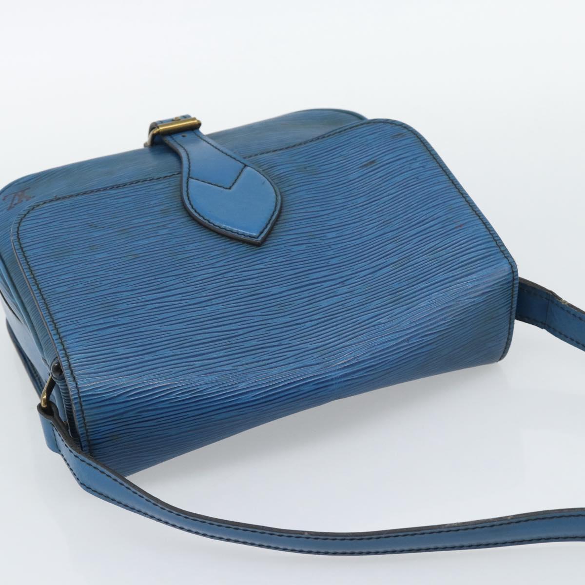 LOUIS VUITTON Epi Cartouchiere MM Shoulder Bag Blue M52245 LV Auth 192922