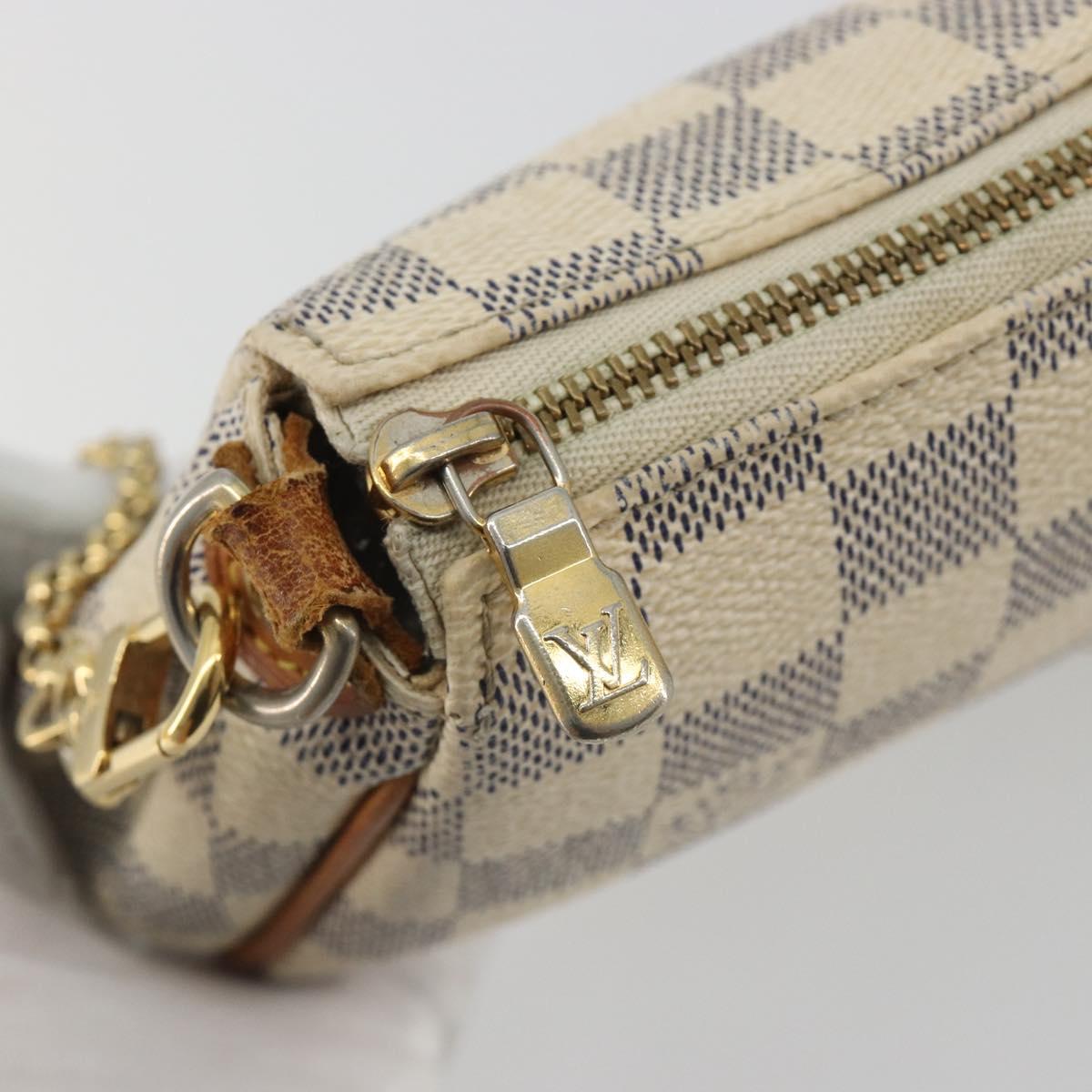 LOUIS VUITTON Damier Azur Eva Shoulder Bag 2way N55214 LV Auth 192924A