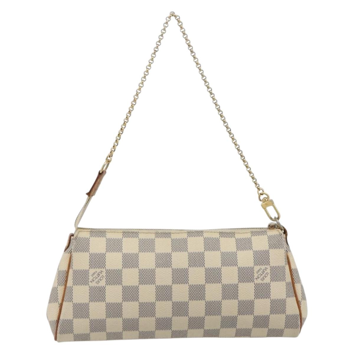 LOUIS VUITTON Damier Azur Eva Shoulder Bag 2way N55214 LV Auth 192924A