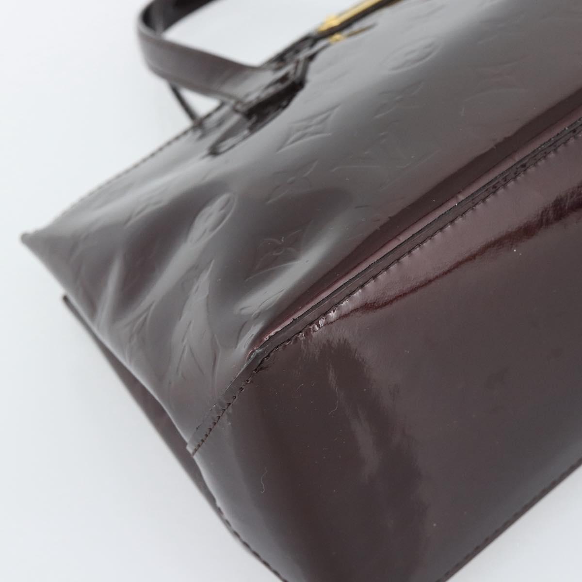 LOUIS VUITTON Monogram Vernis Wilshire PM Hand Bag Amarante M93641 Auth 192925