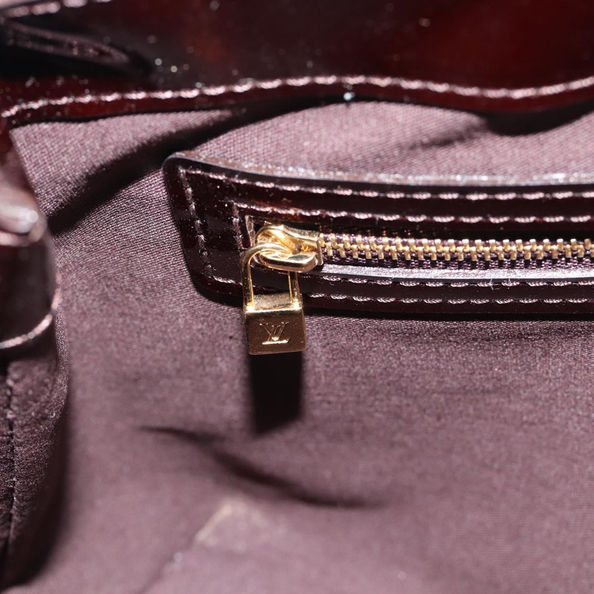 LOUIS VUITTON Monogram Vernis Wilshire PM Hand Bag Amarante M93641 Auth 192925