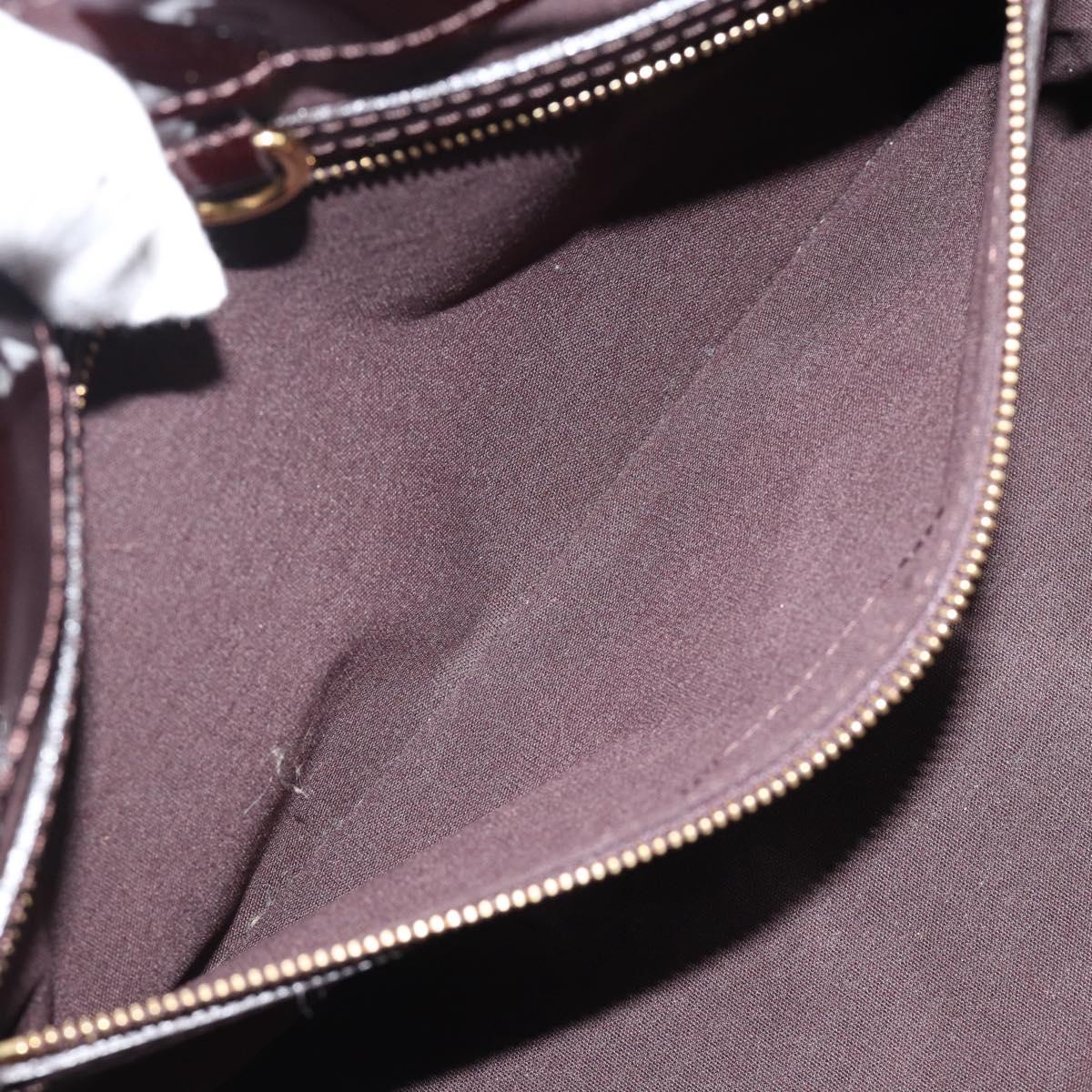 LOUIS VUITTON Monogram Vernis Wilshire PM Hand Bag Amarante M93641 Auth 192925