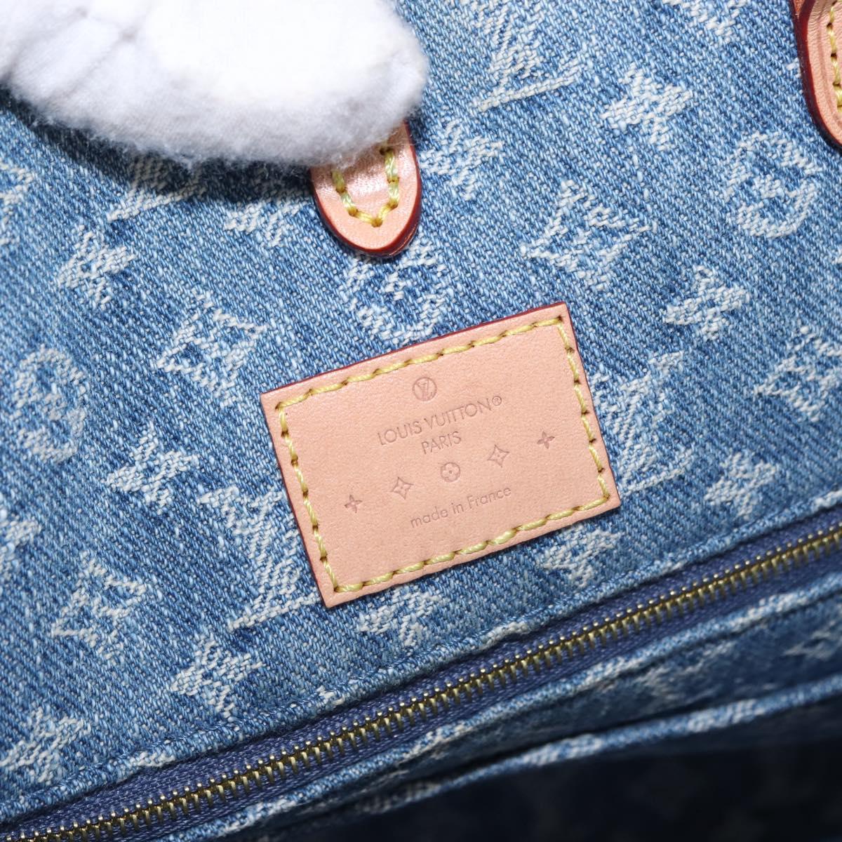 LOUIS VUITTON Monogram Denim On The Go MM Hand Bag Blue M46871 LV Auth 192928SAM