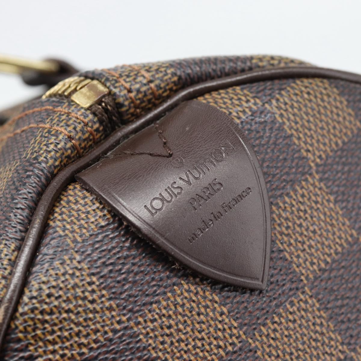 LOUIS VUITTON Damier Ebene Speedy 30 Hand Bag N41364 LV Auth 192930A