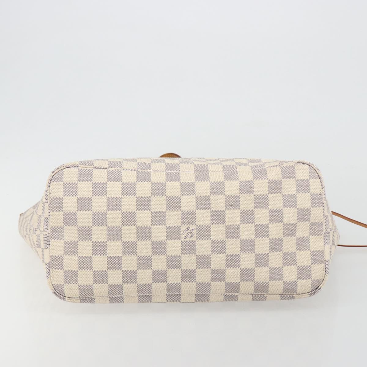 LOUIS VUITTON Damier Azur Neverfull MM Tote Bag N41605 LV Auth 192933