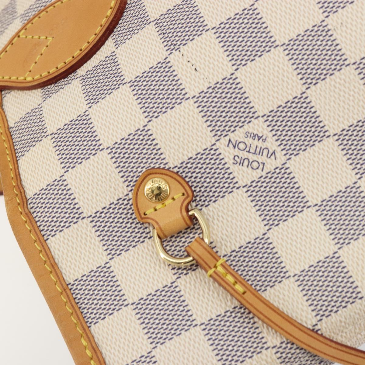 LOUIS VUITTON Damier Azur Neverfull MM Tote Bag N41605 LV Auth 192933