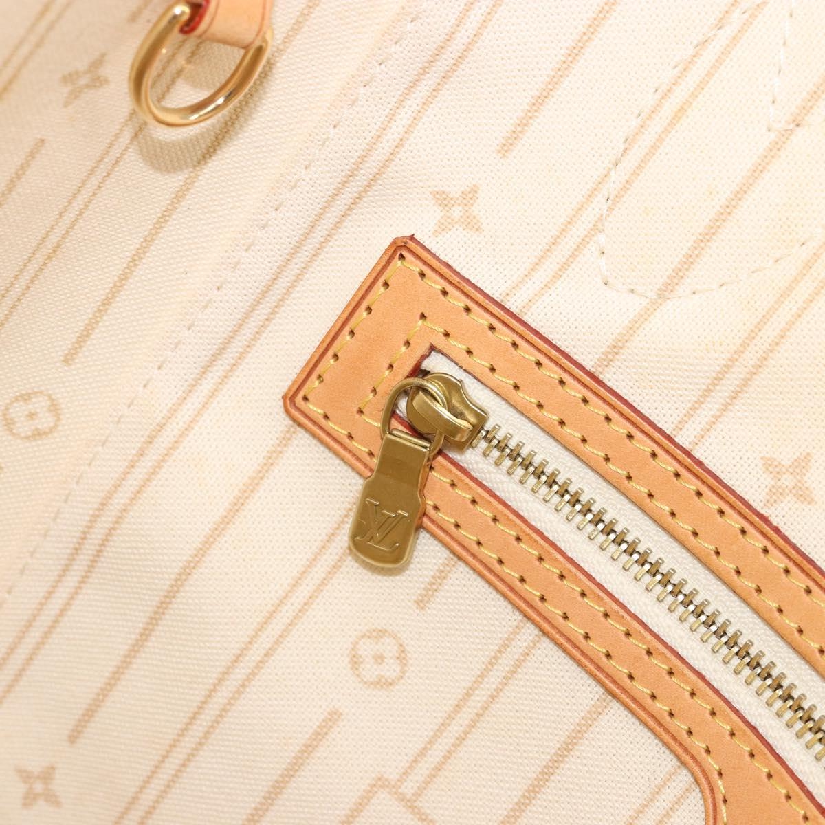 LOUIS VUITTON Damier Azur Neverfull MM Tote Bag N41605 LV Auth 192933