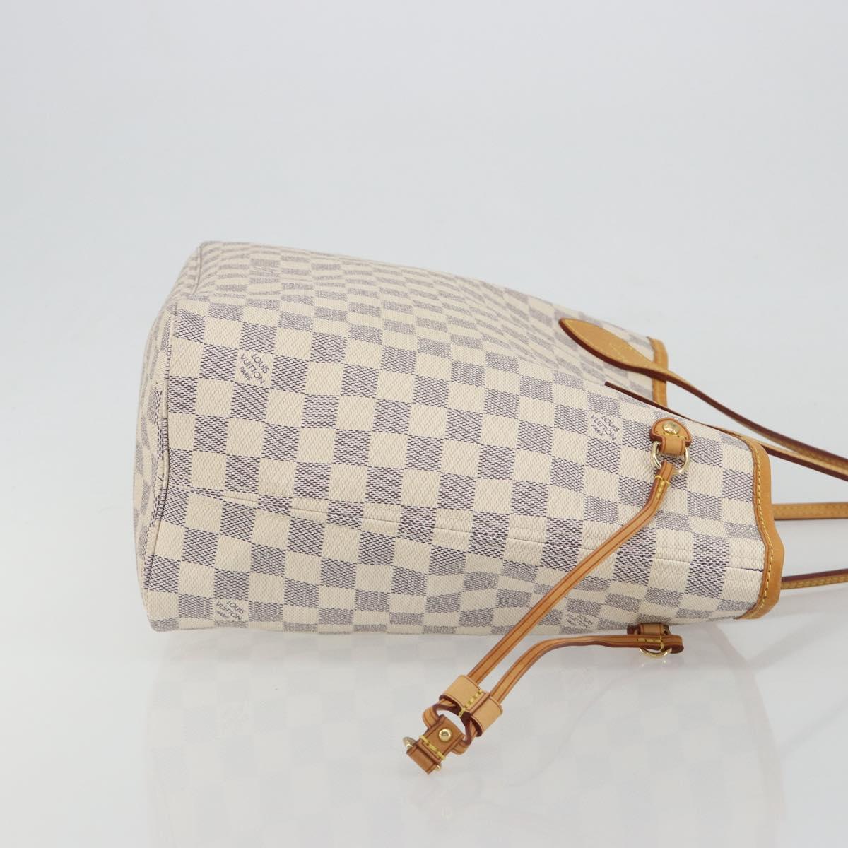 LOUIS VUITTON Damier Azur Neverfull MM Tote Bag N41605 LV Auth 192933