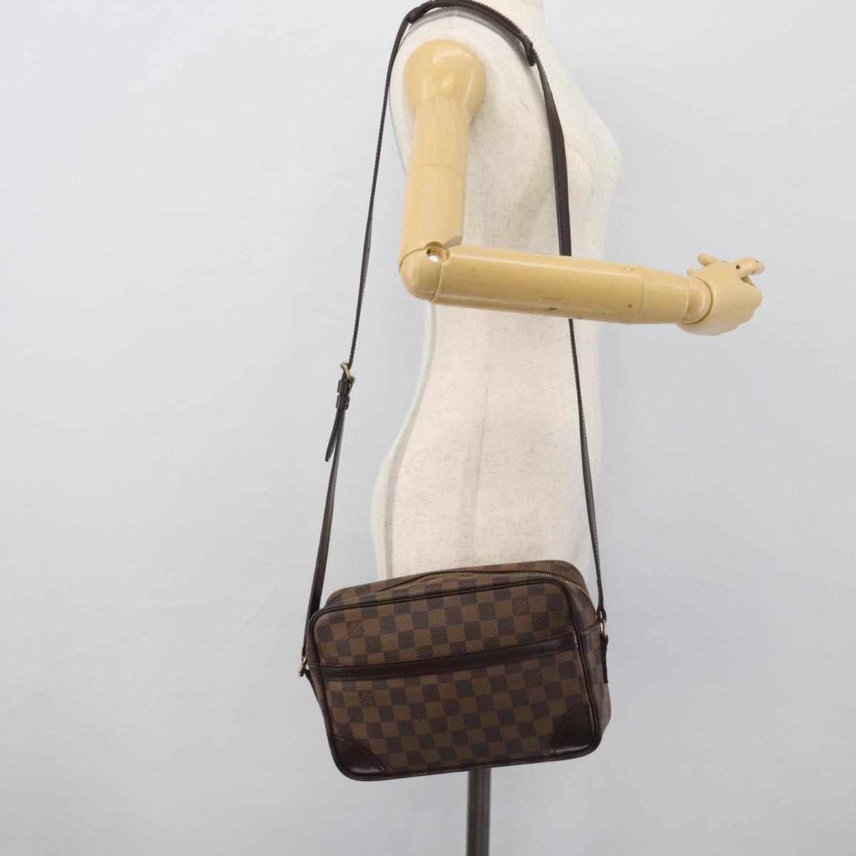 LOUIS VUITTON Damier Ebene Trocadero 27 Shoulder Bag SPO N48085 LV Auth 192937V