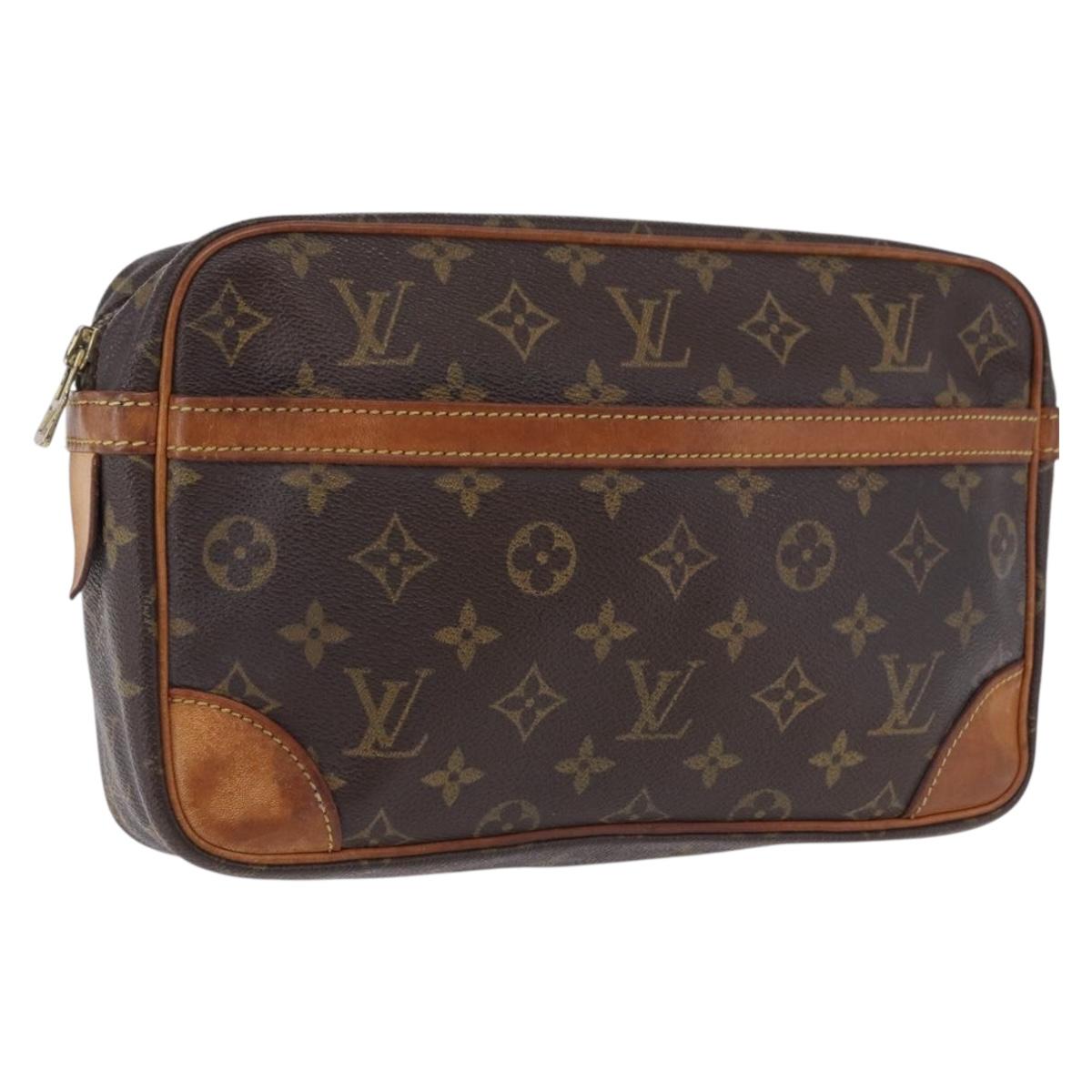 LOUIS VUITTON Monogram Compiegne 28 Clutch Bag M51845 LV Auth 192938