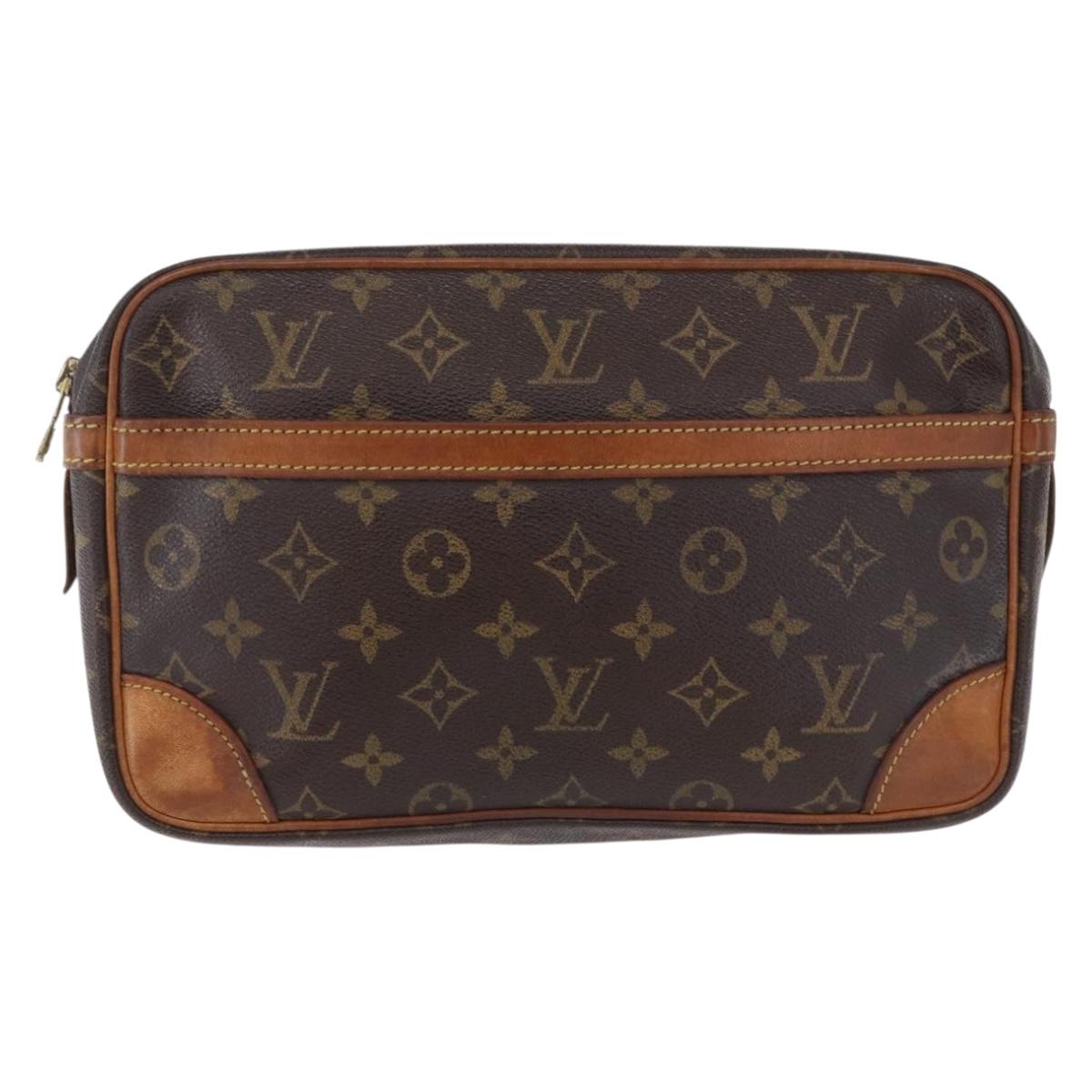 LOUIS VUITTON Monogram Compiegne 28 Clutch Bag M51845 LV Auth 192938