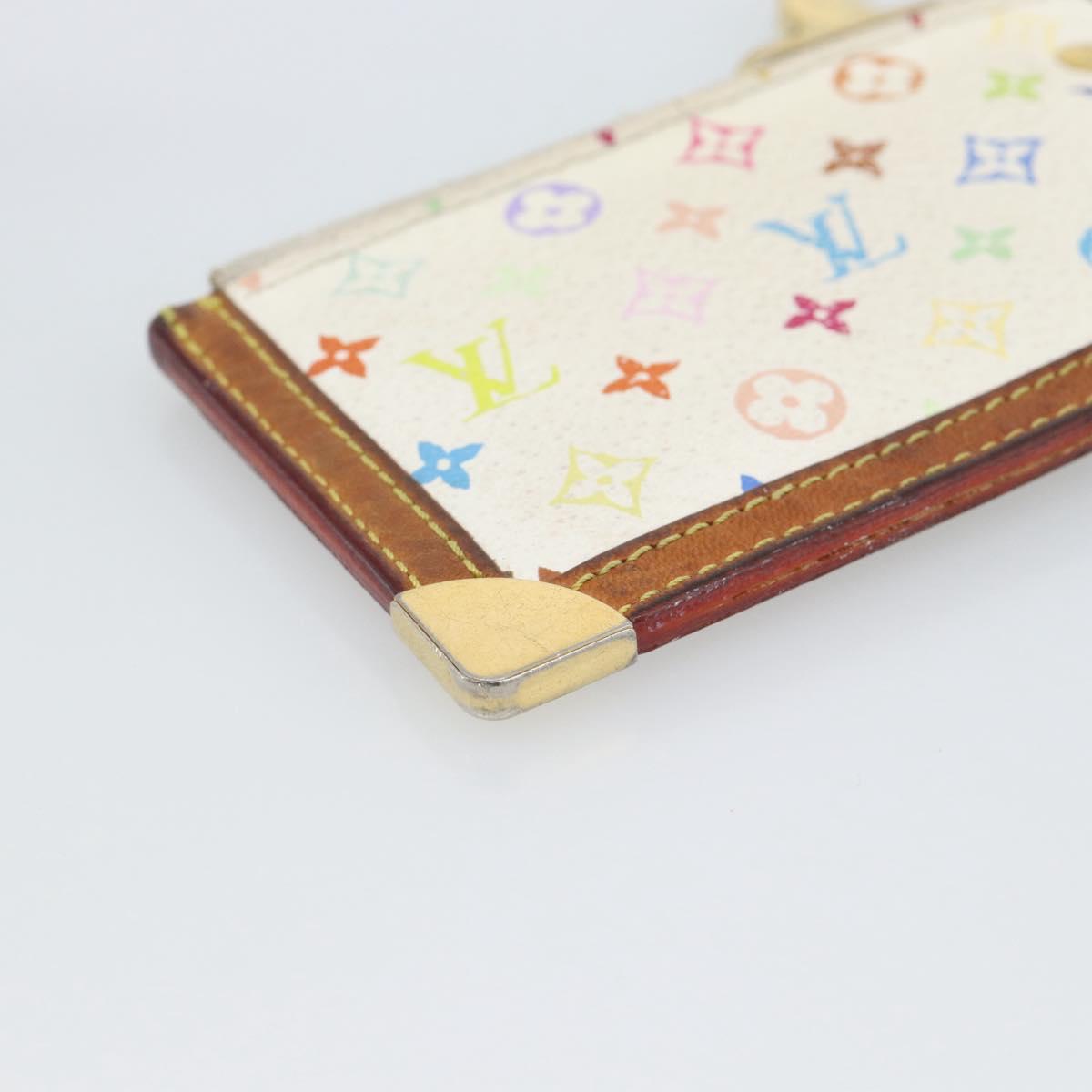 LOUIS VUITTON Monogram Multicolor Pochette Cles White M92655 LV Auth 192941