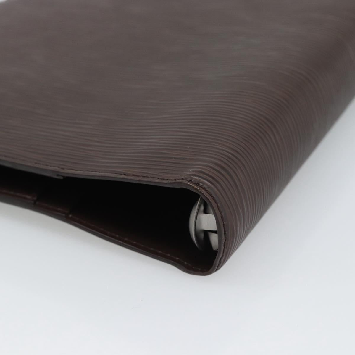LOUIS VUITTON Epi Agenda GM Day Planner Cover Mocha Brown R2006D LV Auth 192942