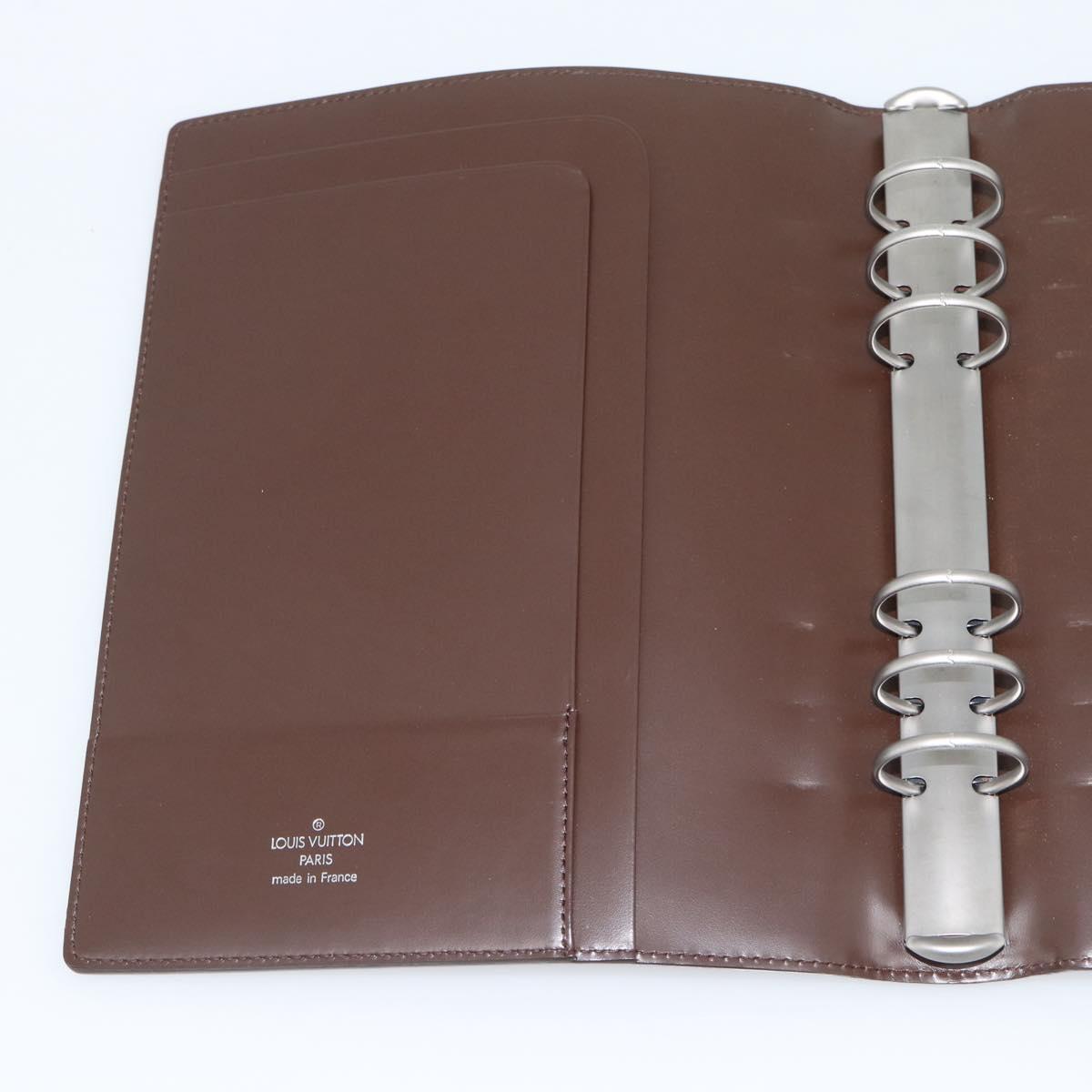 LOUIS VUITTON Epi Agenda GM Day Planner Cover Mocha Brown R2006D LV Auth 192942