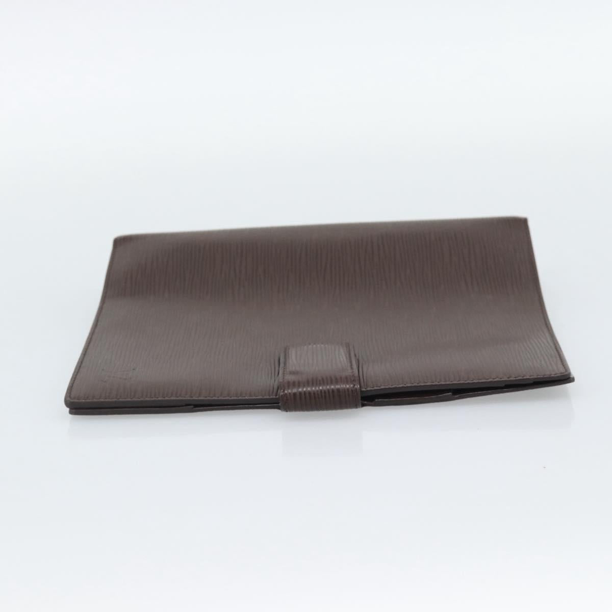 LOUIS VUITTON Epi Agenda GM Day Planner Cover Mocha Brown R2006D LV Auth 192942