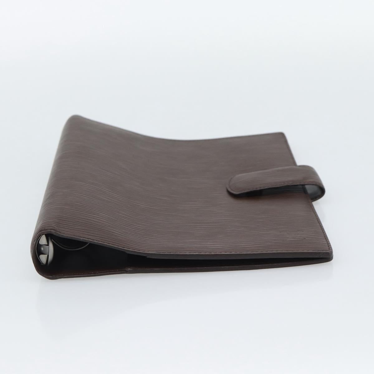 LOUIS VUITTON Epi Agenda GM Day Planner Cover Mocha Brown R2006D LV Auth 192942