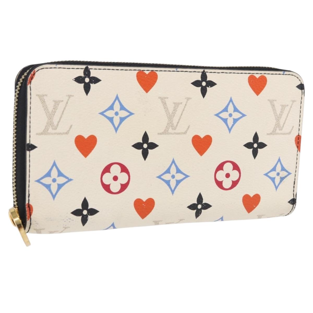 LOUIS VUITTON Monogram Game On Zippy Long Wallet White M57491 LV Auth 192943A