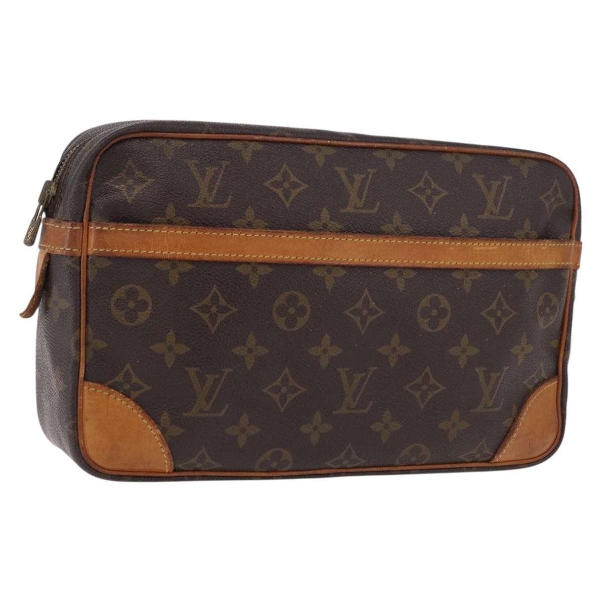 LOUIS VUITTON Monogram Compiegne 28 Clutch Bag M51845 LV Auth 192970