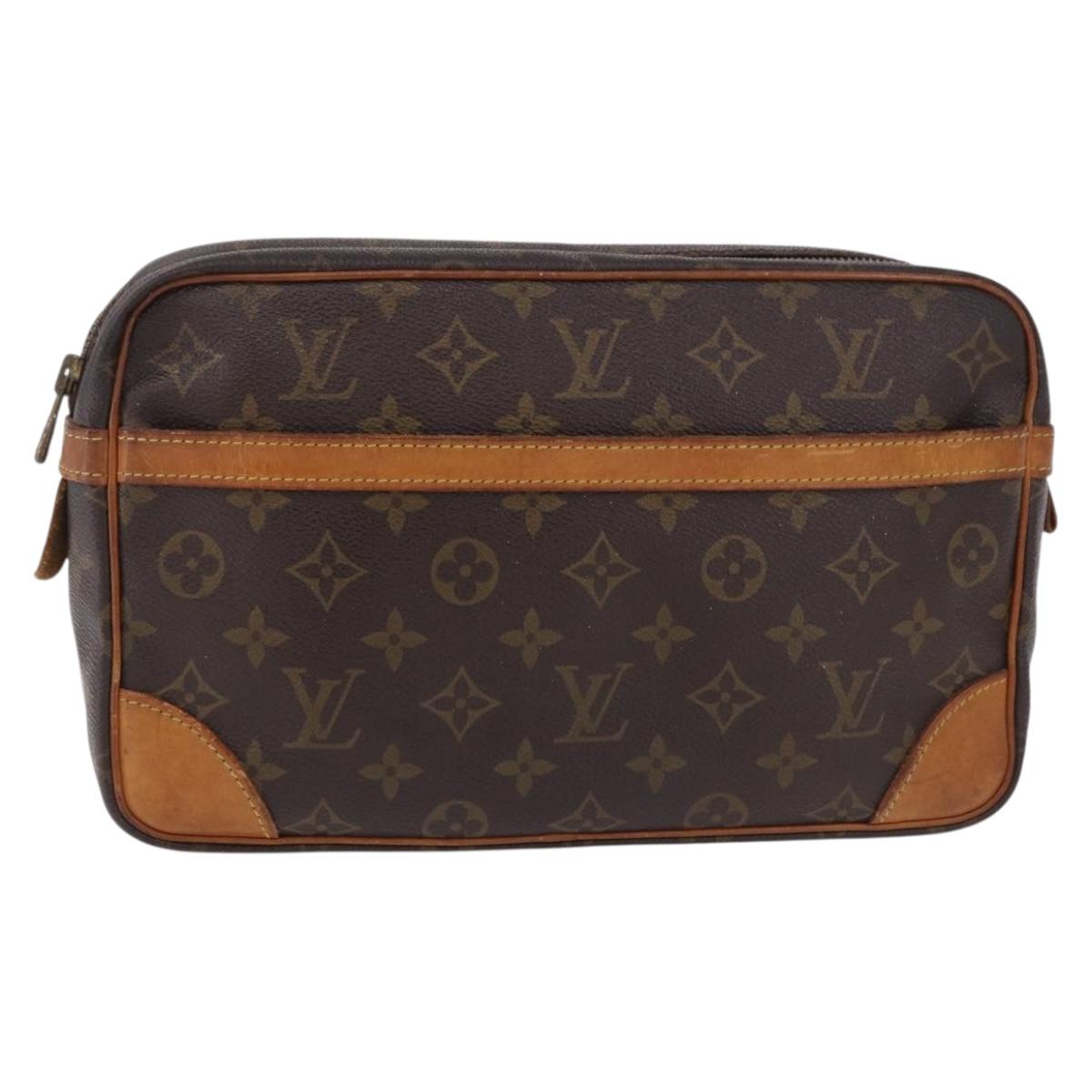 LOUIS VUITTON Monogram Compiegne 28 Clutch Bag M51845 LV Auth 192970
