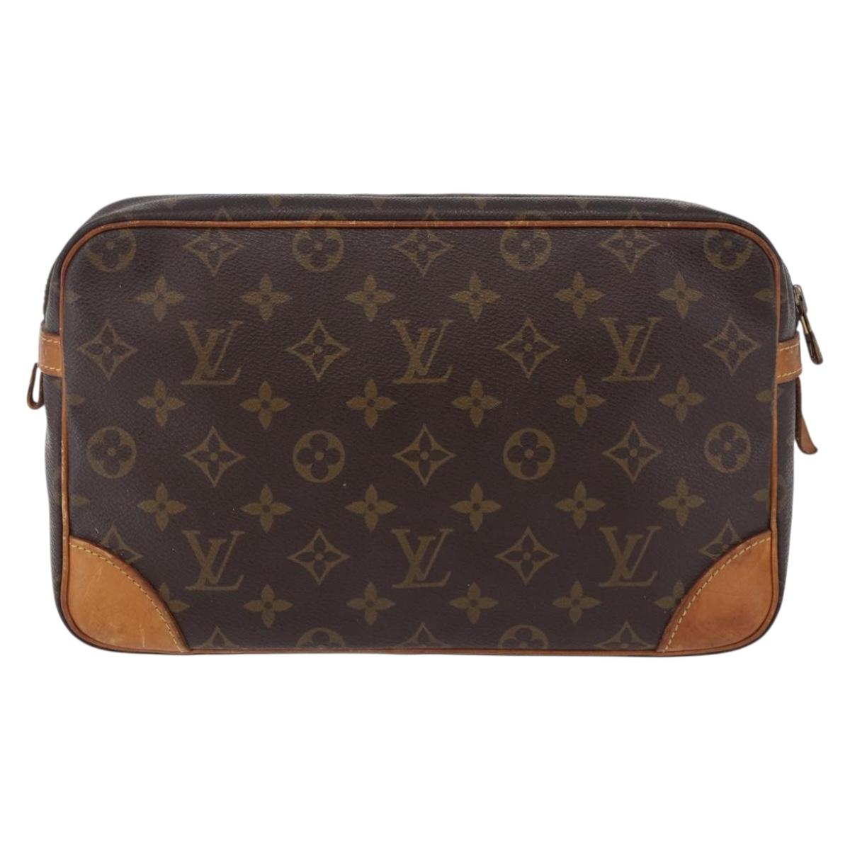 LOUIS VUITTON Monogram Compiegne 28 Clutch Bag M51845 LV Auth 192970