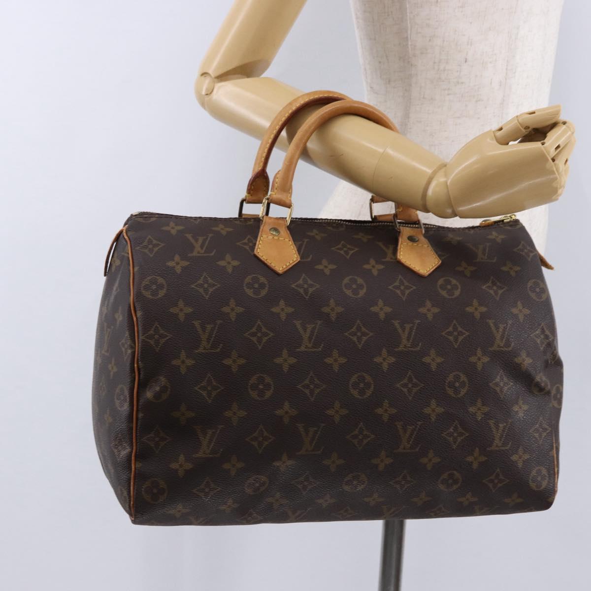 LOUIS VUITTON Monogram Speedy 35 Hand Bag M41524 LV Auth 192974A