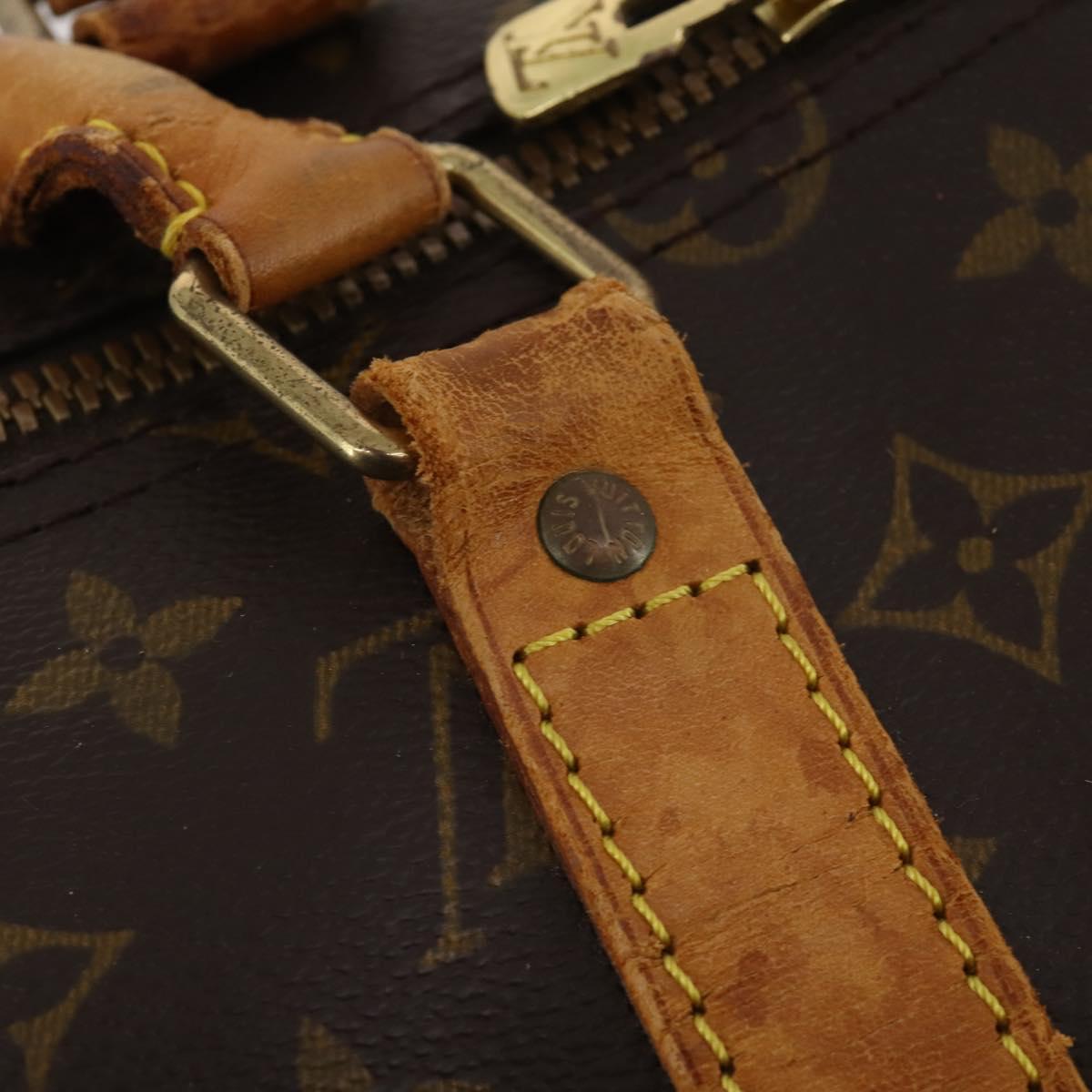 LOUIS VUITTON Monogram Keepall Bandouliere 55 Boston Bag M41414 LV Auth 192981