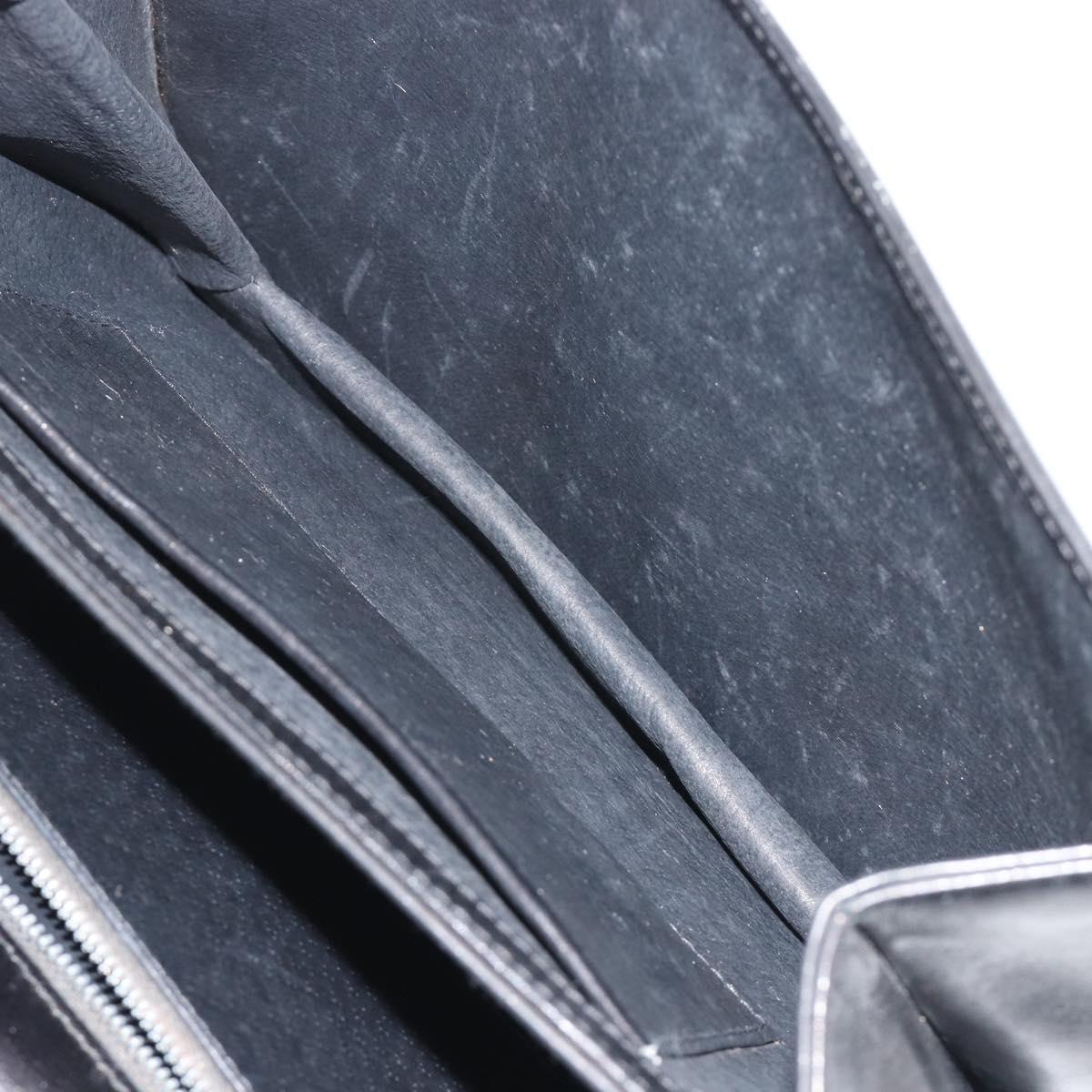 GUCCI Hand Bag Leather Black Gold 319795 Auth 192984A