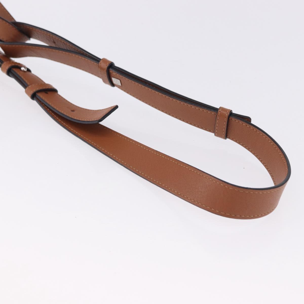 LOEWE Hammock Small Hand Bag Leather 2way Brown Silver Auth 192988A