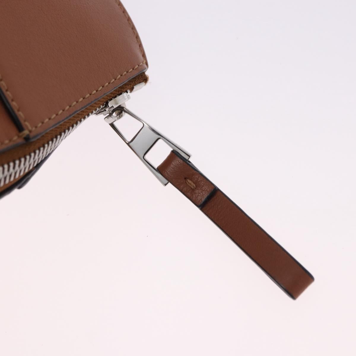 LOEWE Hammock Small Hand Bag Leather 2way Brown Silver Auth 192988A