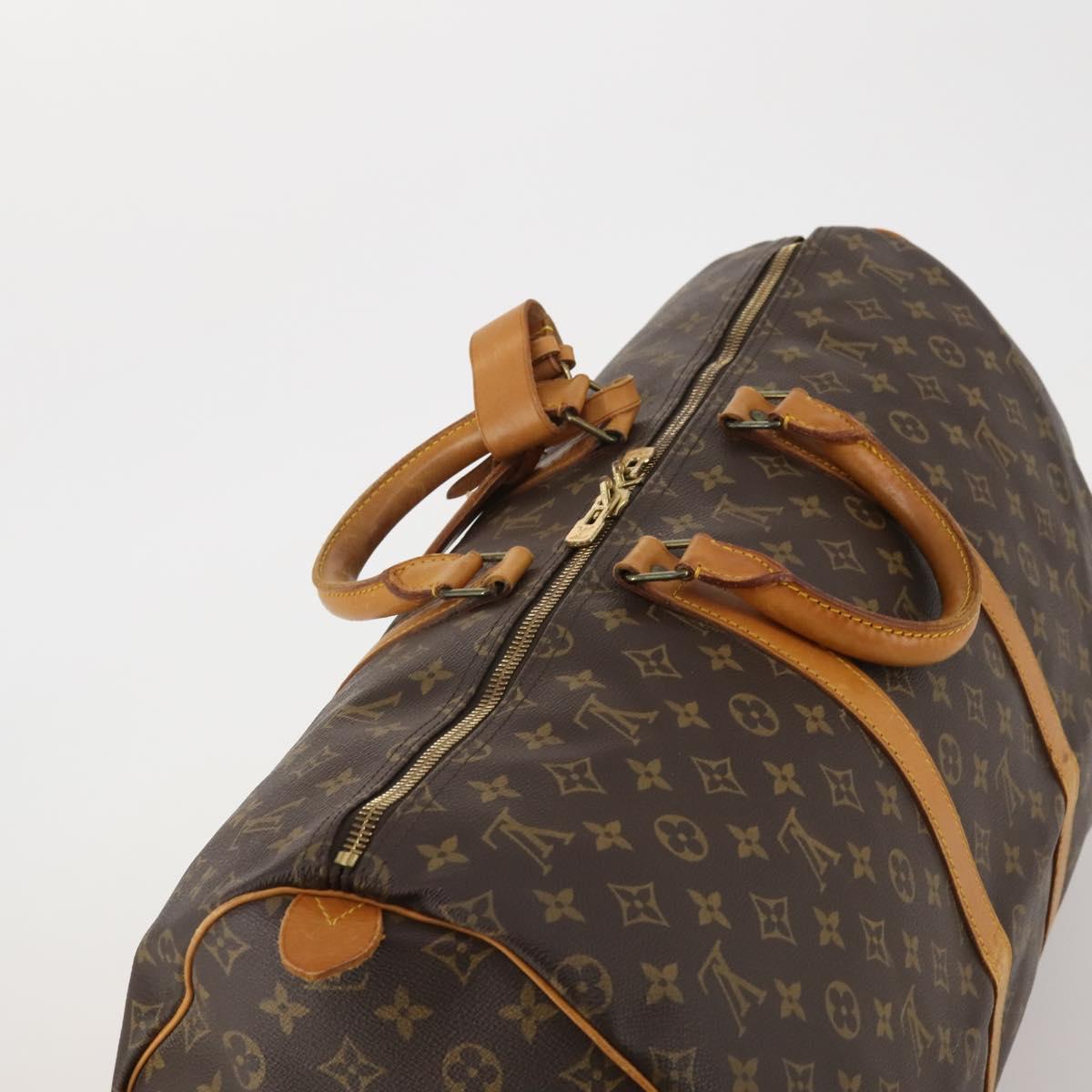 LOUIS VUITTON Monogram Keepall 55 Boston Bag M41424 LV Auth 192989