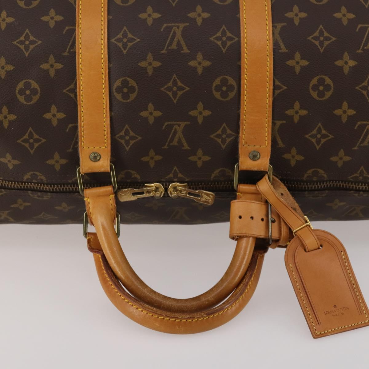 LOUIS VUITTON Monogram Keepall 55 Boston Bag M41424 LV Auth 192989