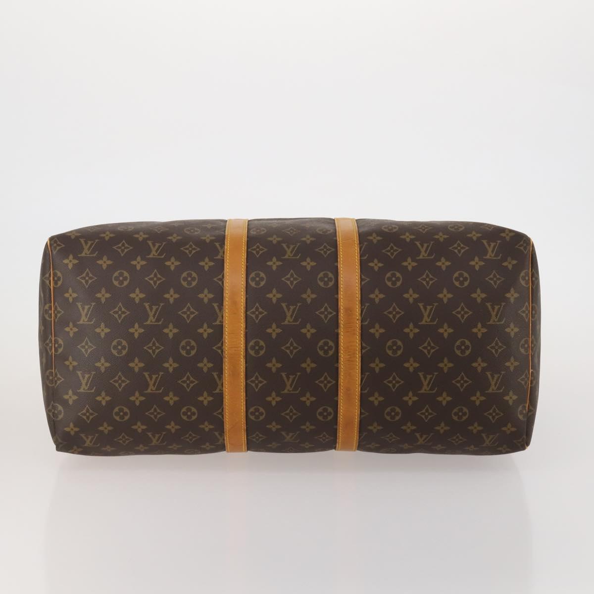 LOUIS VUITTON Monogram Keepall 55 Boston Bag M41424 LV Auth 192989