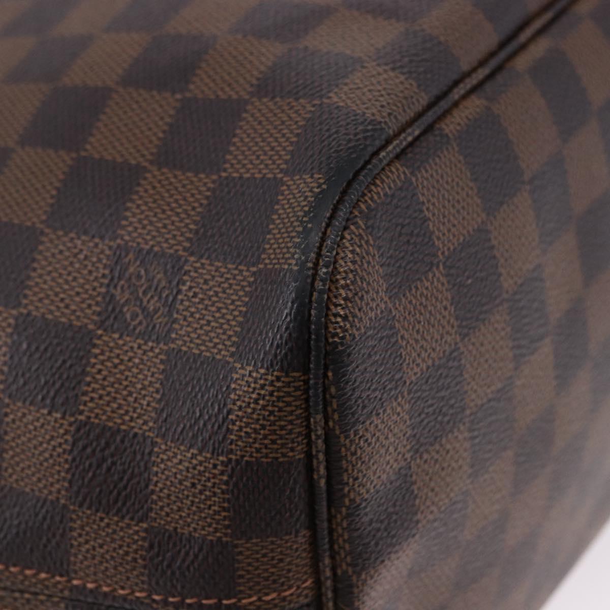 LOUIS VUITTON Damier Ebene Neverfull MM Tote Bag N51105 LV Auth 192997A
