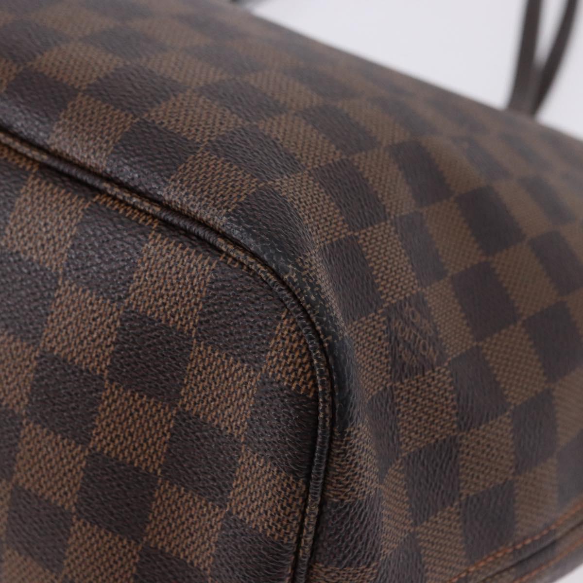 LOUIS VUITTON Damier Ebene Neverfull MM Tote Bag N51105 LV Auth 192997A