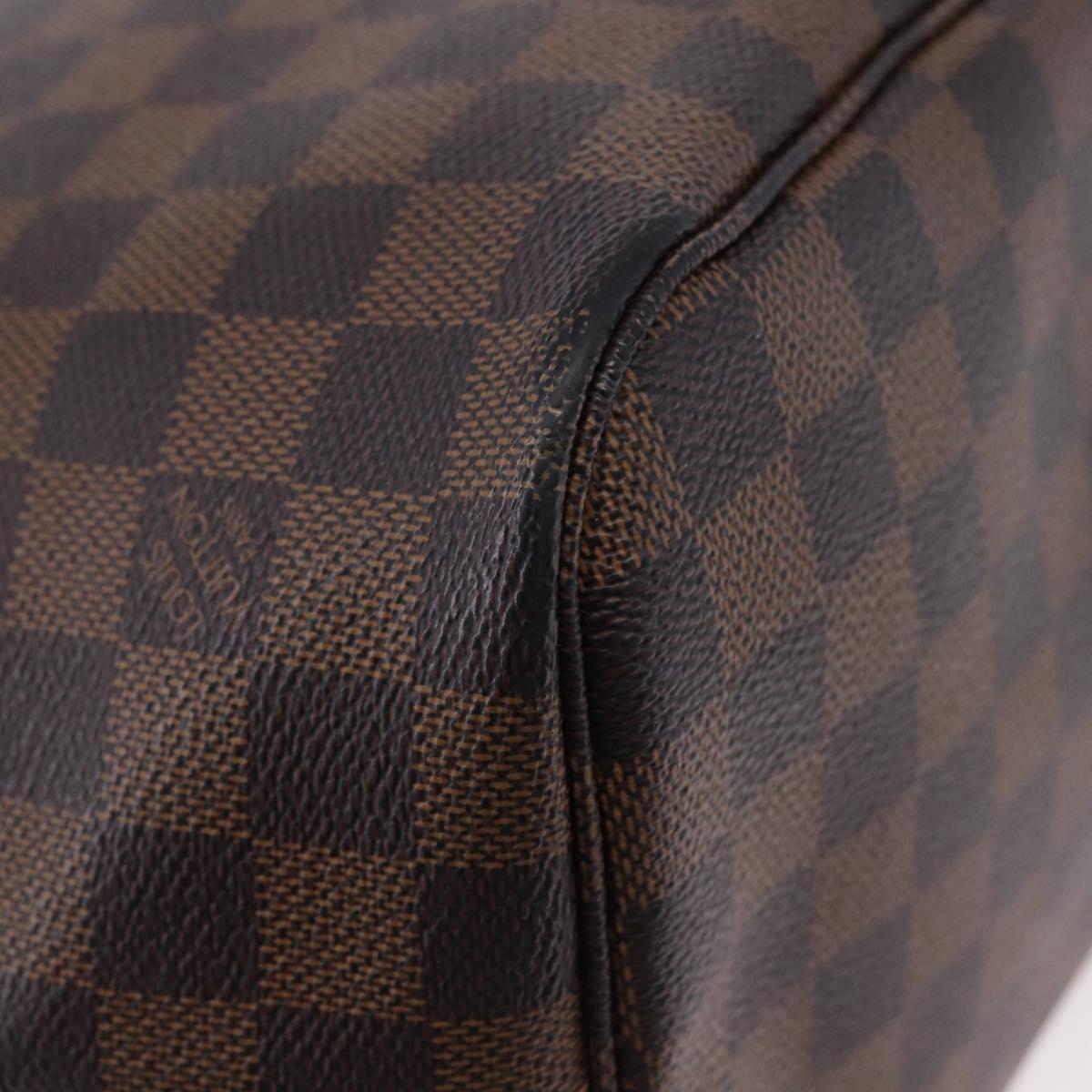 LOUIS VUITTON Damier Ebene Neverfull MM Tote Bag N51105 LV Auth 192997A