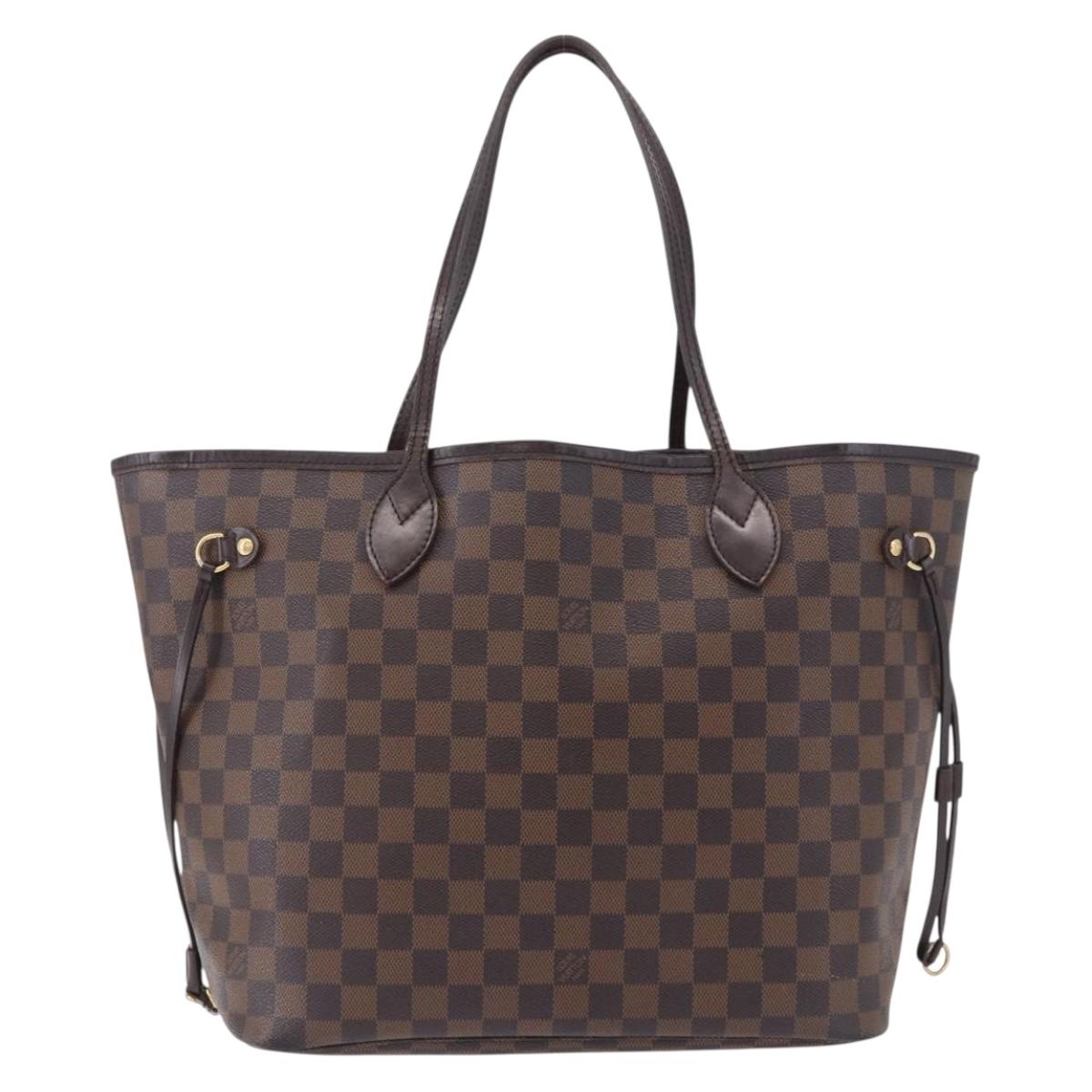 LOUIS VUITTON Damier Ebene Neverfull MM Tote Bag N51105 LV Auth 192997A