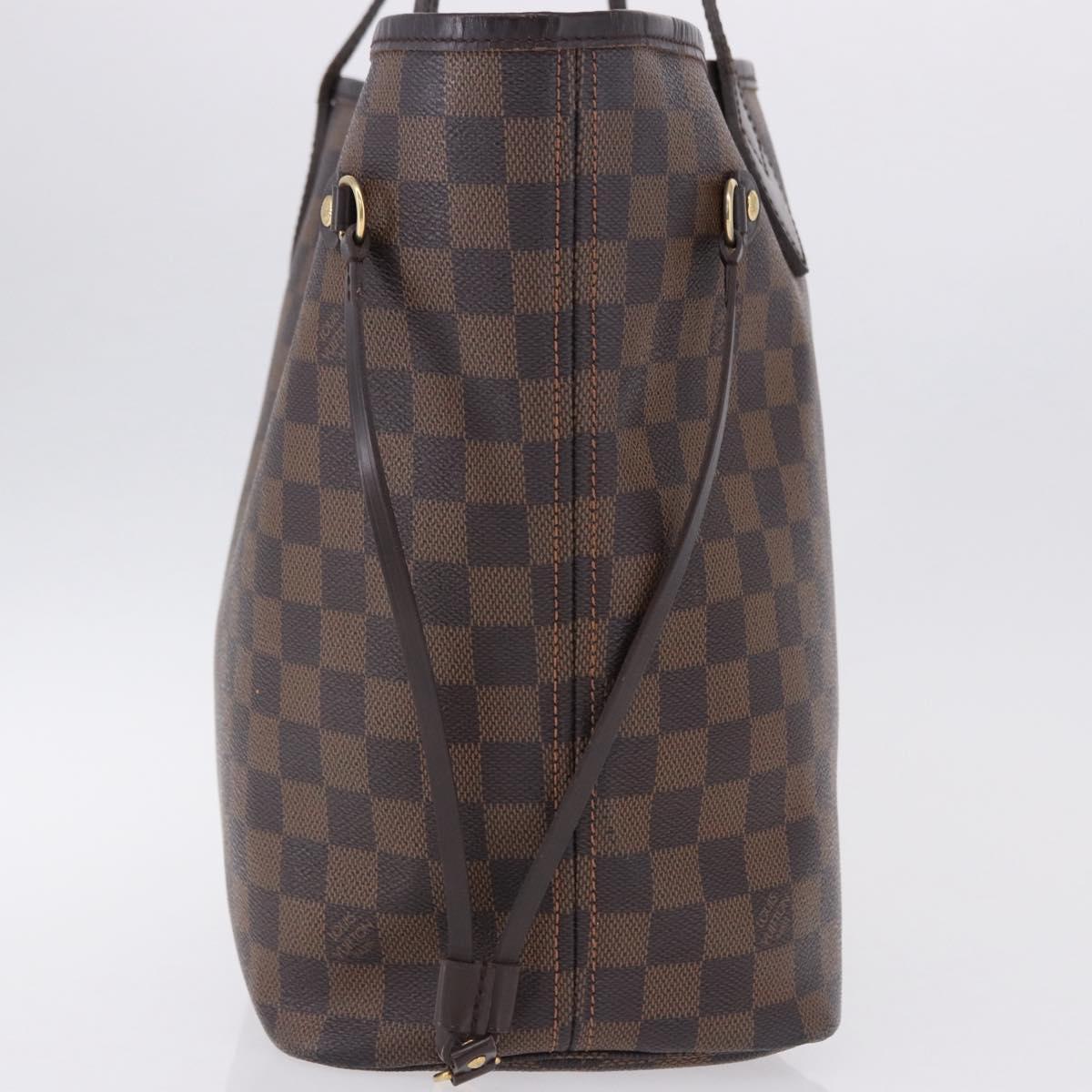 LOUIS VUITTON Damier Ebene Neverfull MM Tote Bag N51105 LV Auth 192997A