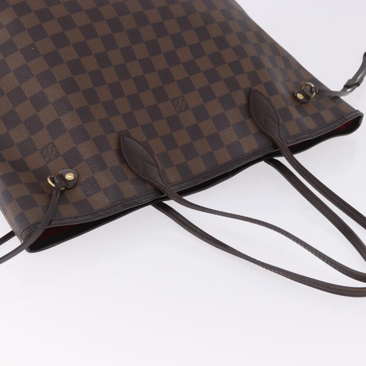 LOUIS VUITTON Damier Ebene Neverfull MM Tote Bag N51105 LV Auth 192997A