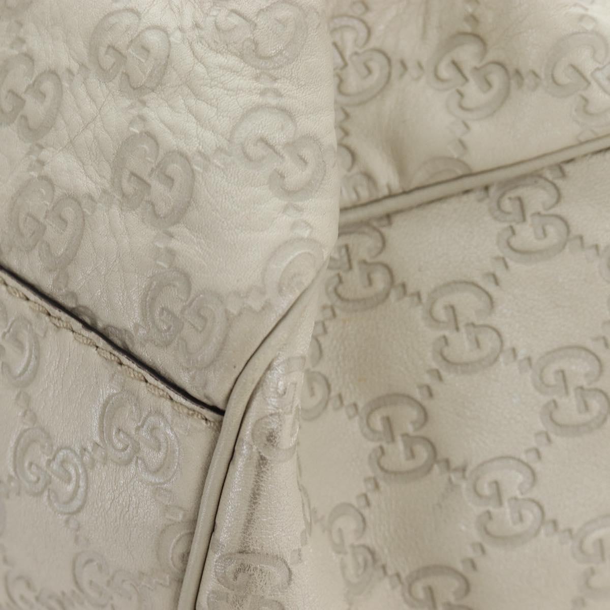 GUCCI GG Canvas Guccissima Sukey Hand Bag Leather Beige Gold 211943 Auth 192998V