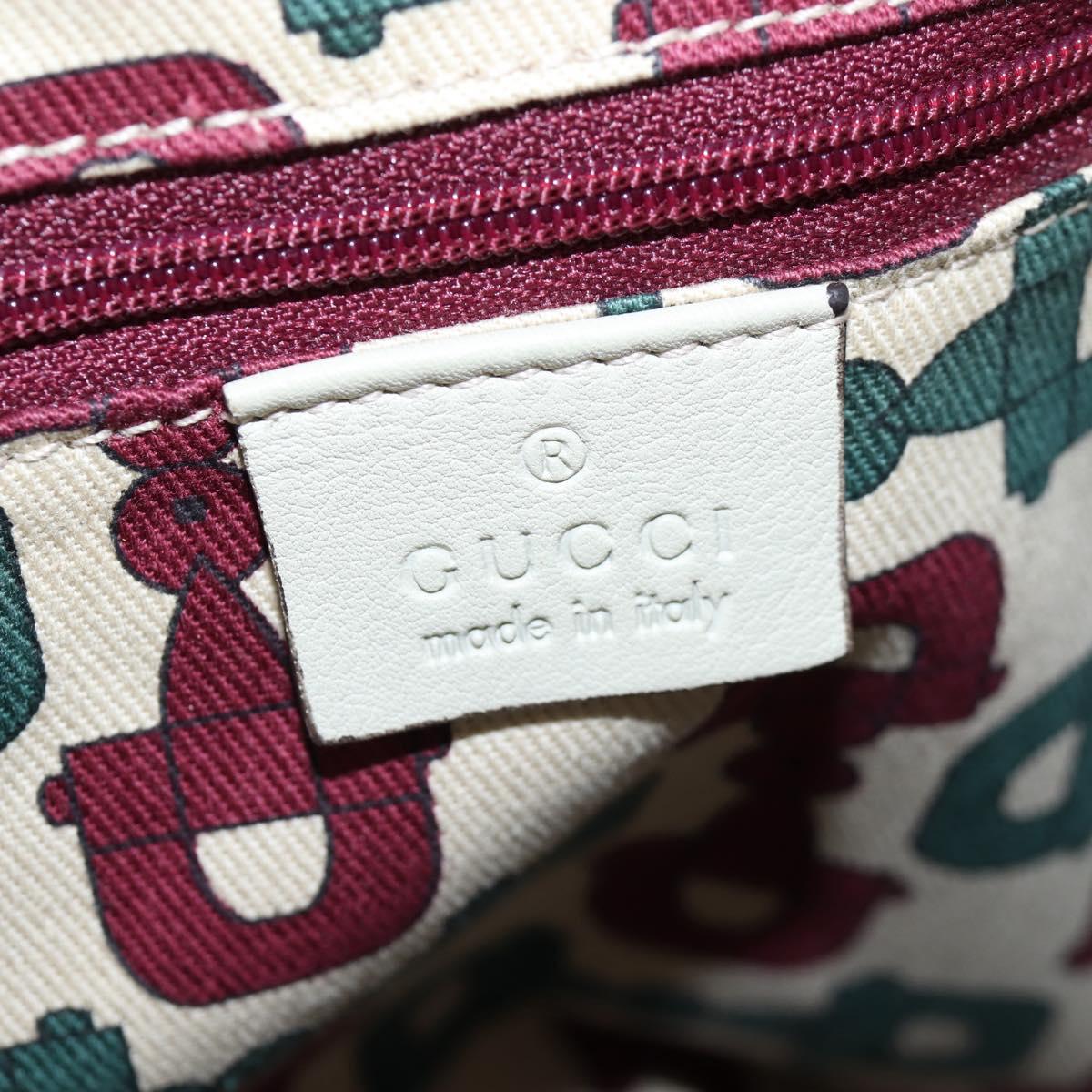 GUCCI GG Canvas Guccissima Sukey Hand Bag Leather Beige Gold 211943 Auth 192998V