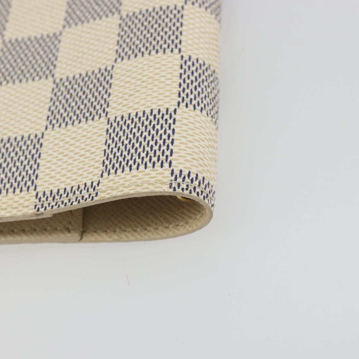 LOUIS VUITTON Damier Azur Agenda PM Day Planner Cover R20706 LV Auth 193001V
