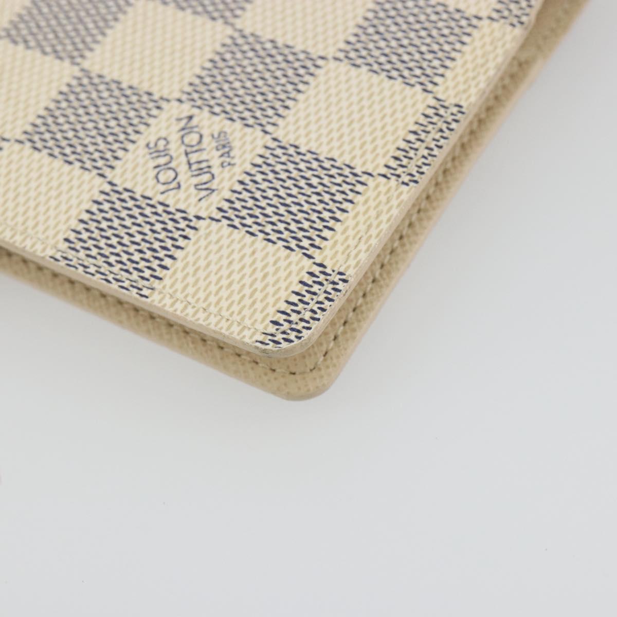 LOUIS VUITTON Damier Azur Agenda PM Day Planner Cover R20706 LV Auth 193001V
