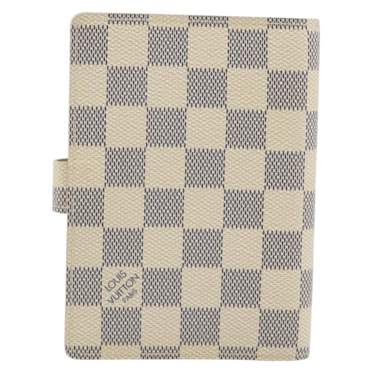 LOUIS VUITTON Damier Azur Agenda PM Day Planner Cover R20706 LV Auth 193001V