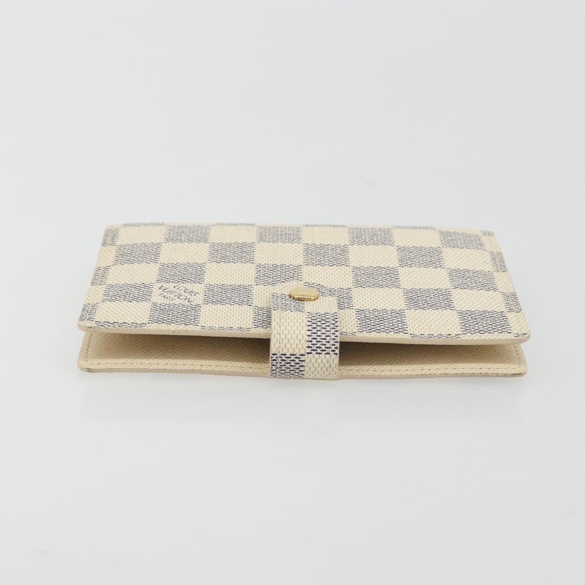 LOUIS VUITTON Damier Azur Agenda PM Day Planner Cover R20706 LV Auth 193001V