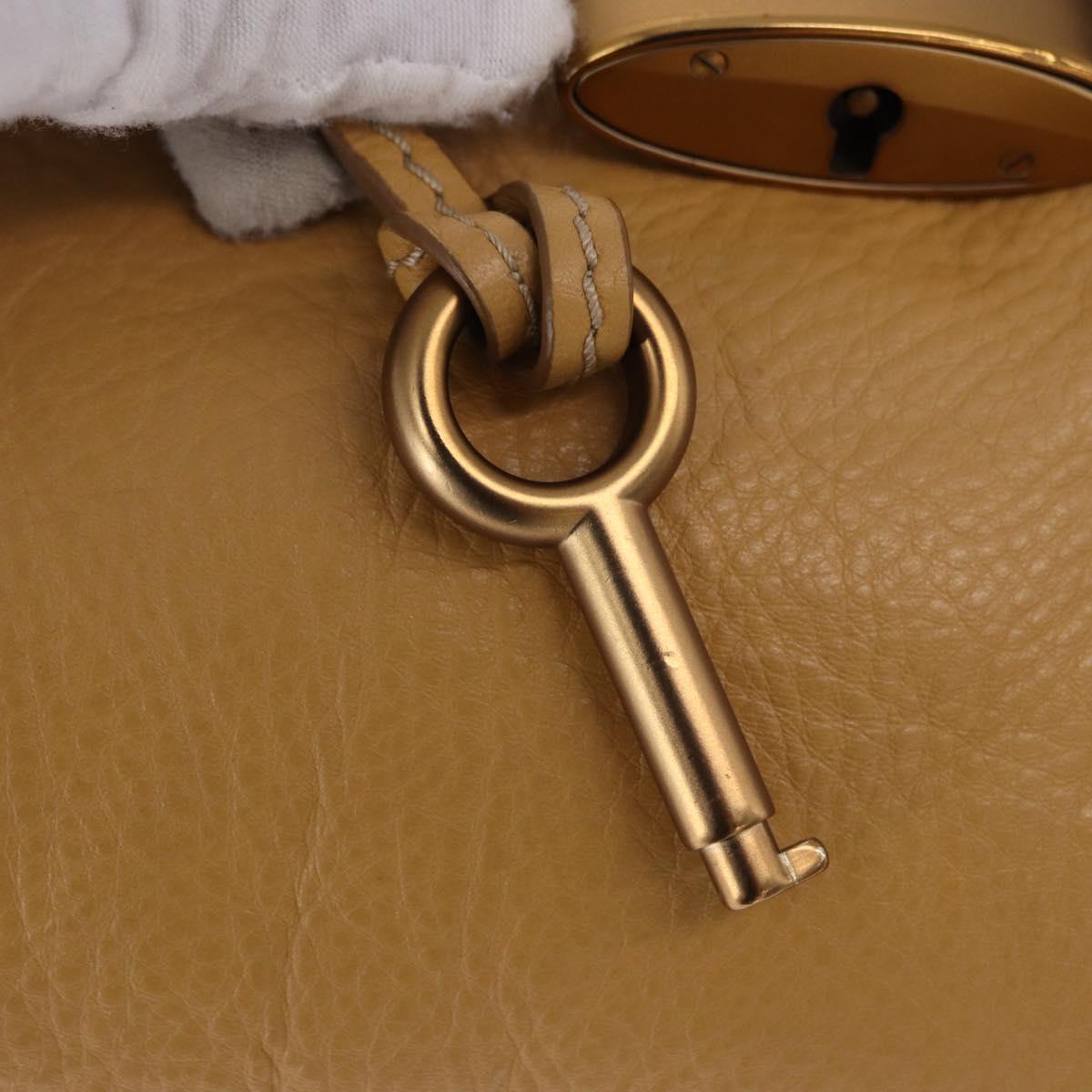 Chloe Paddington Hand Bag Leather Beige Gold Silver Auth 193003V