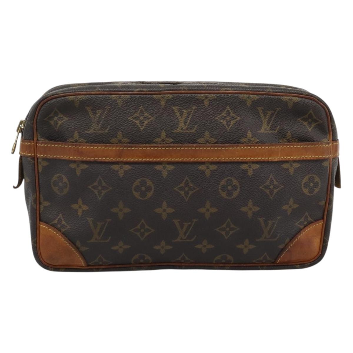 LOUIS VUITTON Monogram Compiegne 28 Clutch Bag M51845 LV Auth 193008