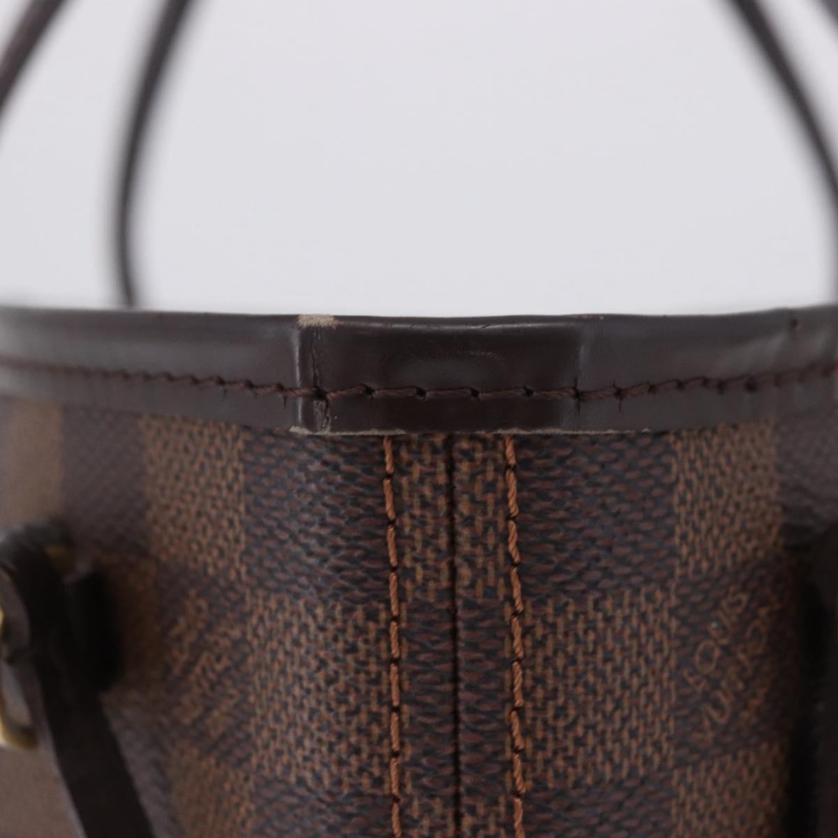 LOUIS VUITTON Damier Ebene Neverfull PM Tote Bag N51109 LV Auth 193009A