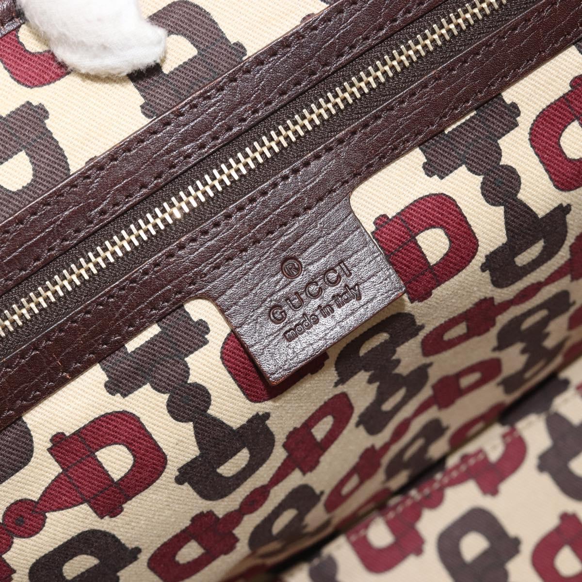 GUCCI GG Canvas Web Sherry Line Tote Bag Beige Gold 137396 Auth 193010